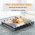 luxury metal frame dog elevated bed raised waterproof outdoor pet cot portable durable travel bed